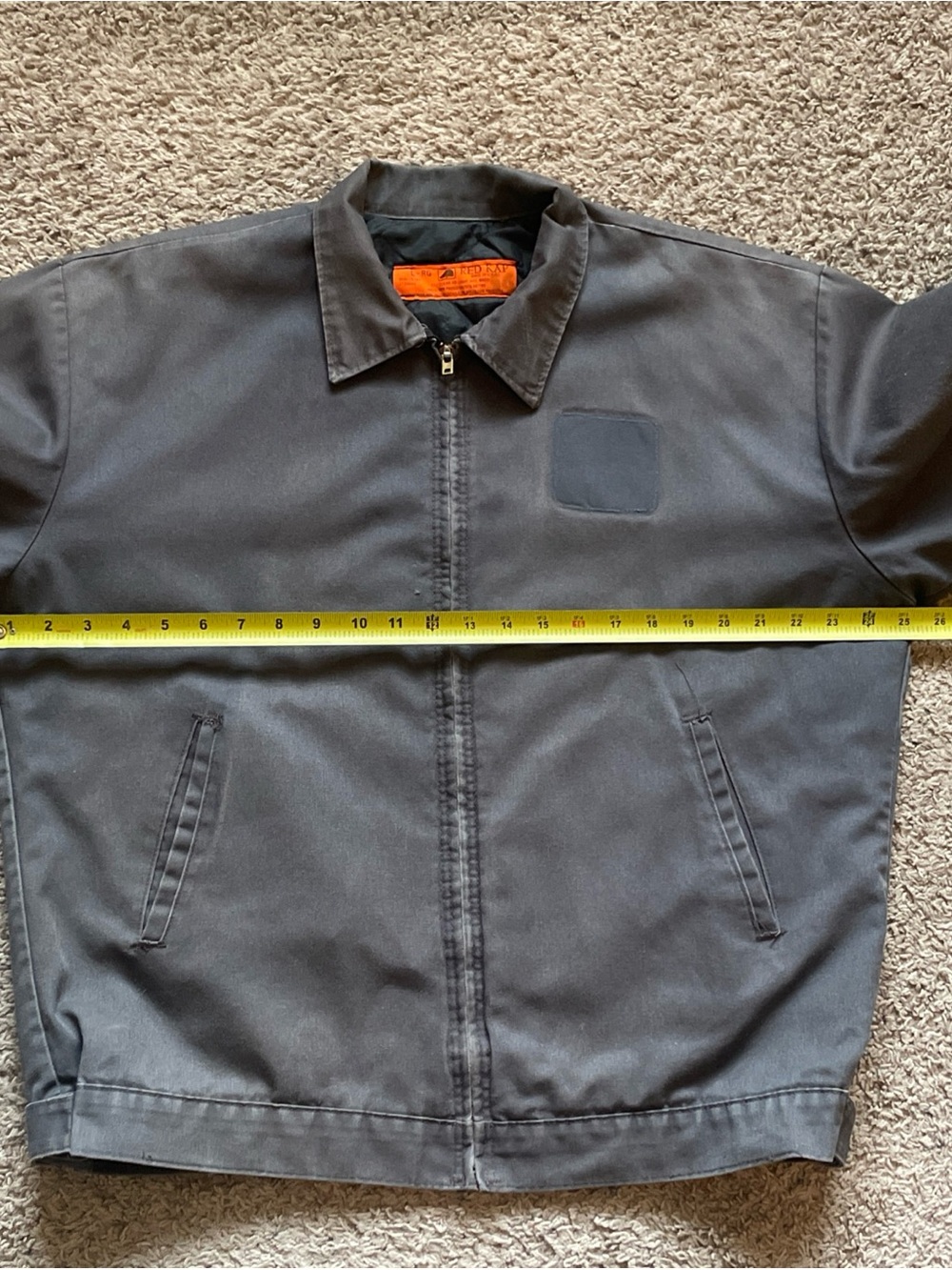 Vtg Mechanic Jacket Large Regular Workwear Faded Utility Grunge 2 Pocket USA - Picture 9 of 16